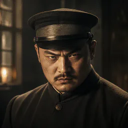 警服壯漢　　身材粗壯 目露凶光