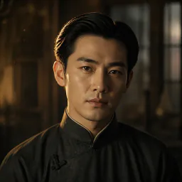 長衫男子　　溫文儒雅 談吐有度