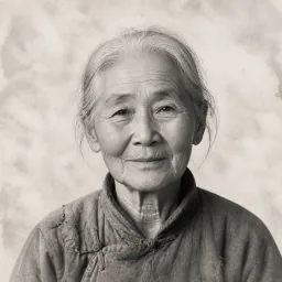 村民一　頭髮花白 肩背佝僂的老奶奶