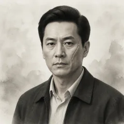 開發商　氣質冷峻 臉上有一道猙獰傷疤的中年男人